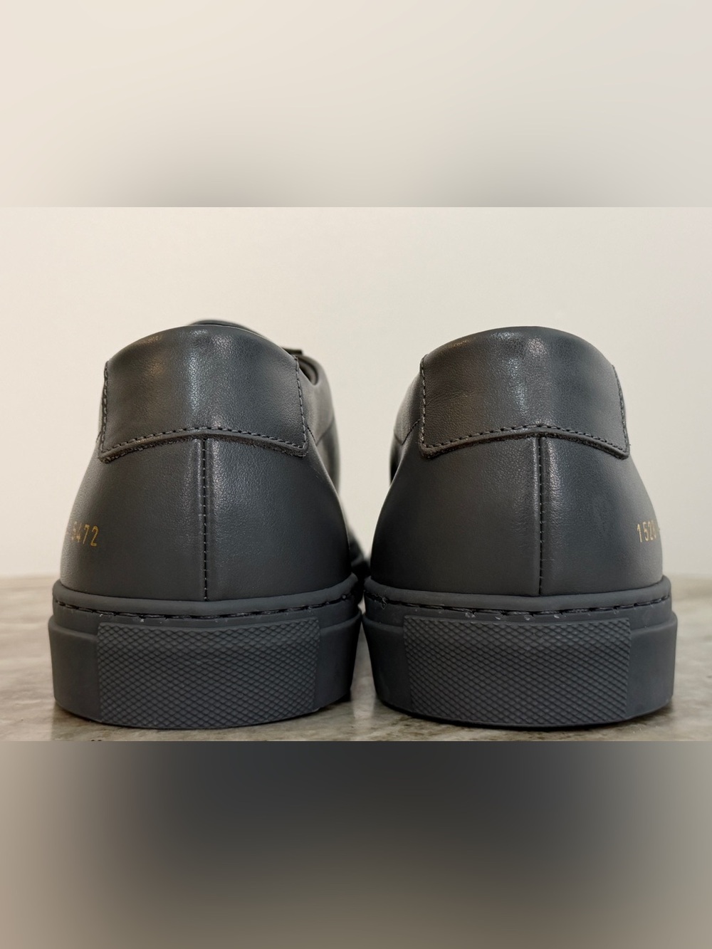 COMMON PROJECTS ORIGINAL ACHILLES LOW GRAY LEATHER 11 44 MINIMALIST $500 ITALY - Picture 8 of 11